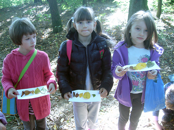  Učenici su tražili lišće u jesenskim bojama